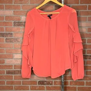 White House Black Market pink blouse